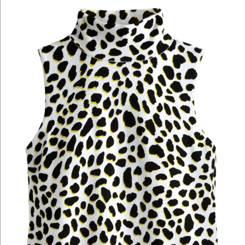 CHEETAH PRINT SLEEVELESS TURTLENECK TOP 🆕
